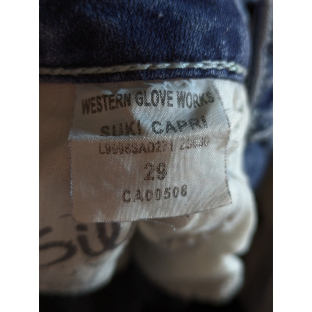 Silver Jeans Suki Capri Women Size 29 Bootcut Light Wash Denim Jeans‎ Med Wash - Picture 9 of 11